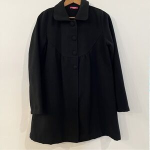 Shasa Black Winter Oversized Pea Coat Size Large
